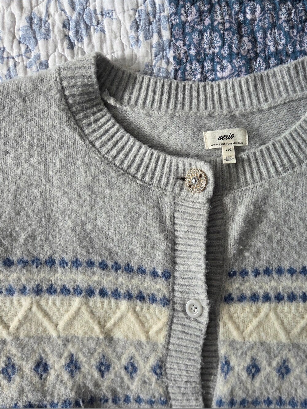 Aerie unREAL Fairisle Cardigan - Picture 8 of 9